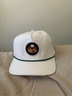 Kids White Pancake Patch Snapback golf Hat